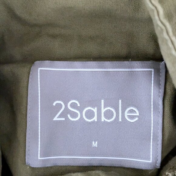 2 SABLE Olive, Army Green Hooded Sleeveless Hiking Cargo Jacket; Size M - Picture 3 of 4